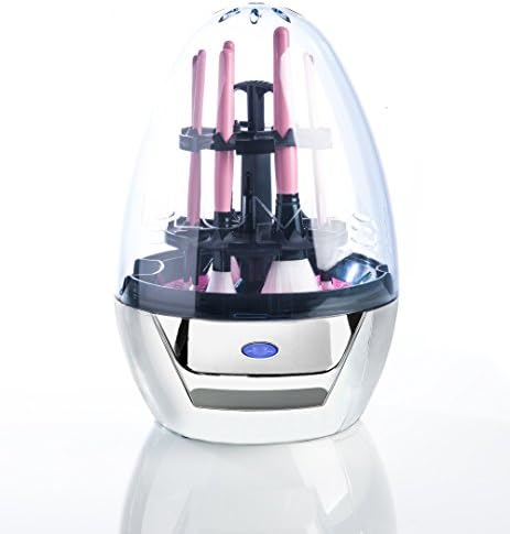 Lilumia 2 Makeup Brush Cleaner Device (4 Color Options) - Automatic Cleaning Machine Keeps Cosmetic Make Up Brushes Soft & Clean with the Push of a Button (Chrome)