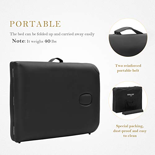 Uenjoy Massage Table 84'' Professional Folding Massage Bed Deluxe Model