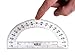 hand2mind Clear, Plastic, Student Math Protractor Set for Classroom (Pack of 100)