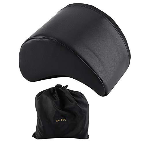 Lazimin Guitar Leg Pad, Black Artificial Leather Footrest with Built-in Sponge, Portable & Lightweight