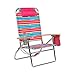 Extra Large - High Seat of The Ground with 3 Reclining Position Aluminum Heavy Duty Beach Chair for Adults with Cup Holder - 300 lbs Capacity