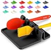 Silicone Utensil Rest with Drip Pad for Multiple Utensils, Heat-Resistant, BPA-Free Spoon Rest & Spoon Holder for Stove…