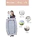 Abreeze Baby Bassinet for Bed -Grey Striped Baby Lounger - Breathable & Hypoallergenic Co-Sleeping Baby Bed - 100% Cotton Portable Crib for Bedroom/Travel