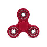 Cppslee Hands Fidget Spinner Toy Stress Reducer- Perfect For ADD, ADHD, Anxiety, and Autism Adult Children (red+ sliver)