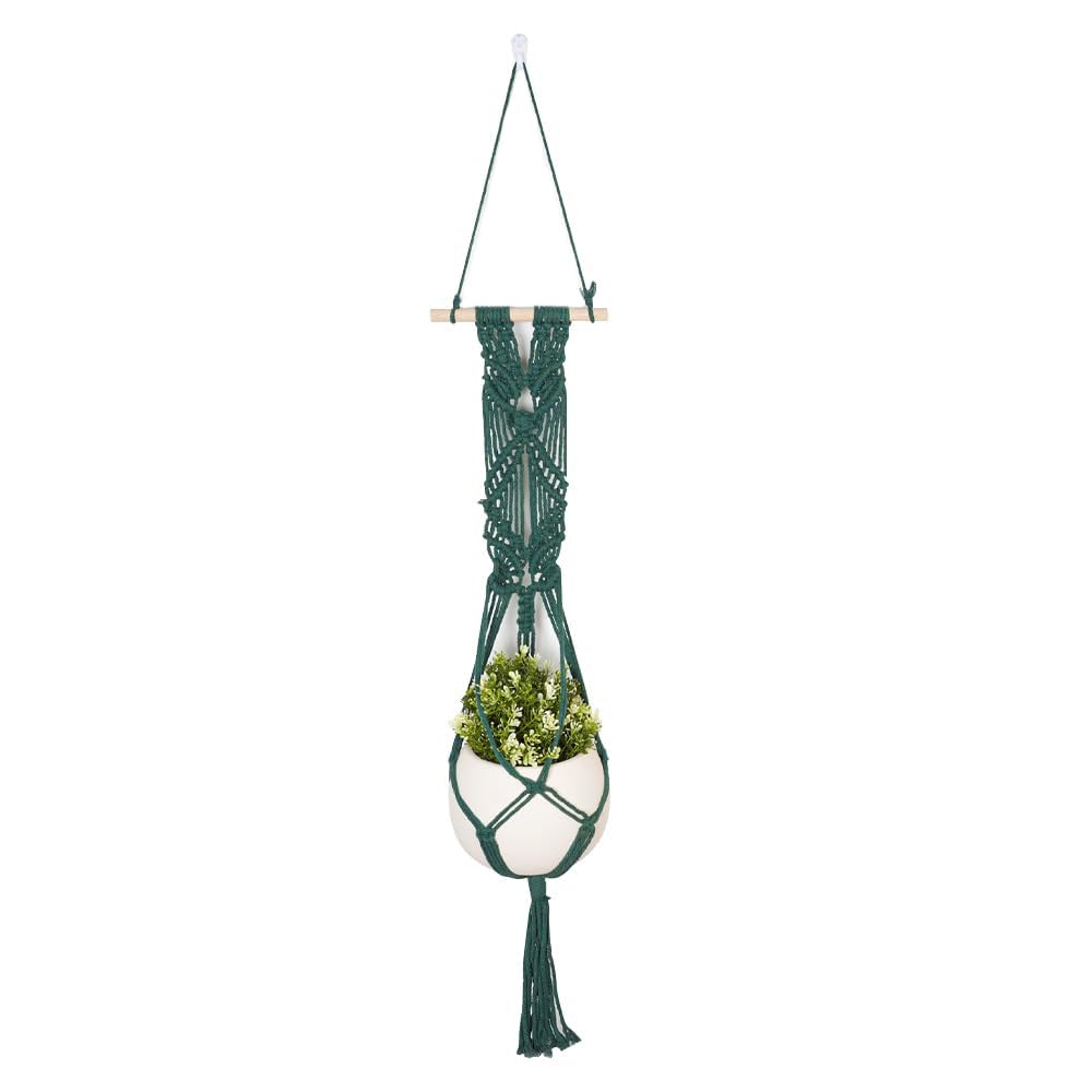 janeunique Macrame Plant Hanger Boho Plants Hanging Flower Pot Holder Indoor Outdoor Decor for Home Living Room Garden Decor (Pot Not Include)