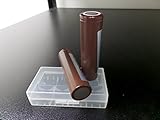 AllForBest 2PCS Authentic LG HG2 18650 20A 3000mAh Flat Top High Drain Battery, Plus Plastic Storage Case for Safety