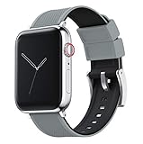 Cool Grey & Black 38mm/40mm - BARTON Elite Silicone