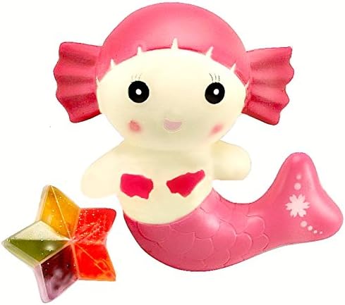 Marshmallow Moon Toys Jumbo Slow Rising Squishies Prime Adhd Sensory Toys| Huge Squishies Pack- Pink Squishies Mermaid &amp; Rainbow Slime | Cute Cream Scented Kawaii Squishes Toys For Fun Relaxing Focus