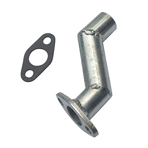 HGC Red Air Filter & Muffler Exhaust Pipe & Carburetor & Intake Manifold & Carburetor Intake Manifold Fits 49cc 66cc 80cc 2 Stroke Engine Motorized Bicycle Bike - Thumbnail 4