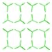 RAYCorp Genuine Gemfan 6045 3-Blades (6x4.5x3) Propellers 16 Pieces(8CW, 8CCW) Green - Polycarbonate 6-inch Tri Blades Quadcopters & Mutlirotors Props Battery Strap