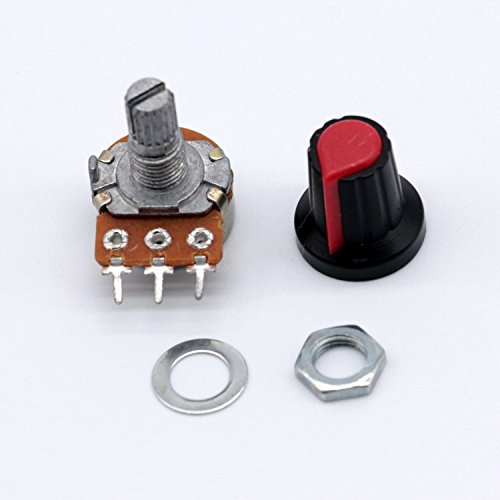Poilee 20K 2K 50K 1M 100k 1k 500k 250k 10k 5k Potentiometer Knob Linear Taper Rotary Potentiometer Kit for Arduino - Thumbnail 3