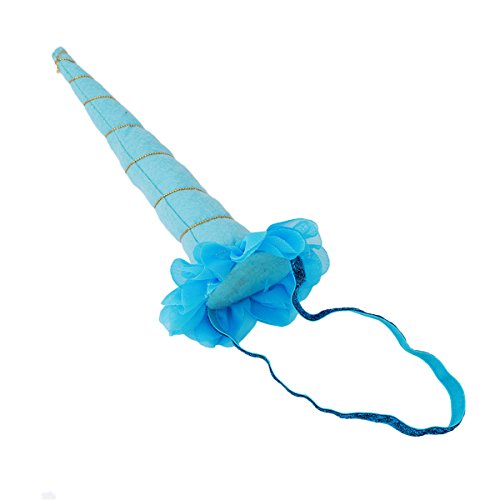 CH Shiny Unicorn Horn Glitter Elastic Headband Spiral Unicorn Horn Cosplay - Image 2