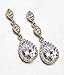 A+O Elegant Teardrop Cubic Zirconia Crystal Earrings in Silver, Gold, Rose Gold (Gold)