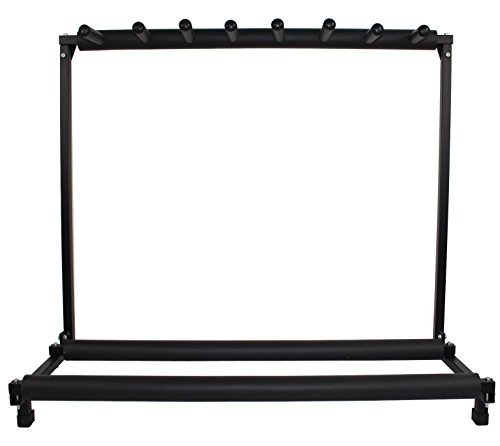 YMC Guitar Folding Stand Rack Band Stage Bass Acoustic Guitar 7 Holder - Thumbnail 2