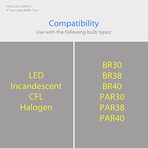 4 12+Pack+PROCURU+White+Baffle+Recessed