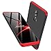 Leodea Oneplus 6 Case, 3 in 1 Ultra-Thin PC Hard Case Cover for Oneplus 6 2018 (Red+Black)