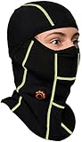 Tactical Balaclava Motorcycle Face Mask + FREE Gift!- Premium Wind Dust Protection Biking Mask - For Women and Men (Black/Green