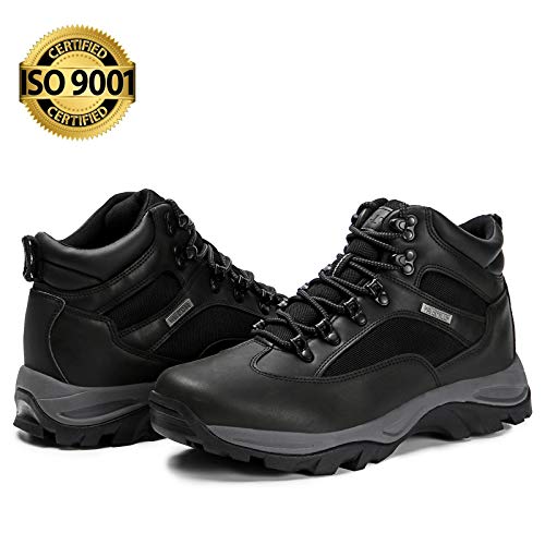CCLos Men's Hiking Boots Waterproof Mid Top Boot ShockAbsorbing EVA Casual Outdoor Lightweight