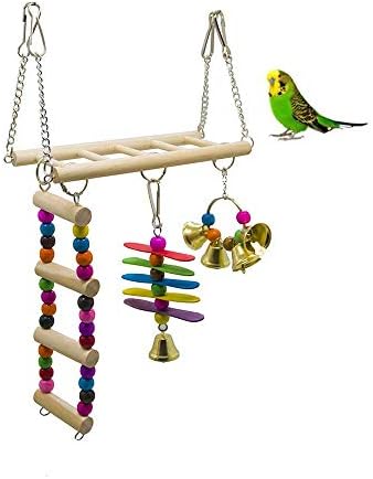 インコ おもちゃ 木製 吊り下げ 止まり木 ハムスターおもちゃ 運動 鈴 はしご 階段 ブランコ かわいい オウム ゲージ セキセイ 現金特価 オカメインコ アスレチック 夢中になっちゃう 小鳥 鳥のおもちゃ 飾り 鳥 梯子 かじる