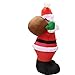 Inflatable Santa Santa LED Light Up Giant Christmas Xmas Inflatable Santa Santa Carry Gift Bag for Blow Up Yard Decoration, Indoor Outdoor Garden Christmas Decoration