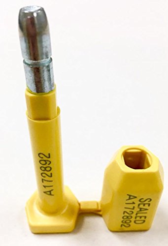 50 BOLT SEALS High Security Seal Guarantee. Suitable for Containers - Container - Trailers â€“ Wagons â€“ Railroad Cars â€“ Cargo - Print Progressive Numbering â€“ ISO and C-TPAT CERTIFIED