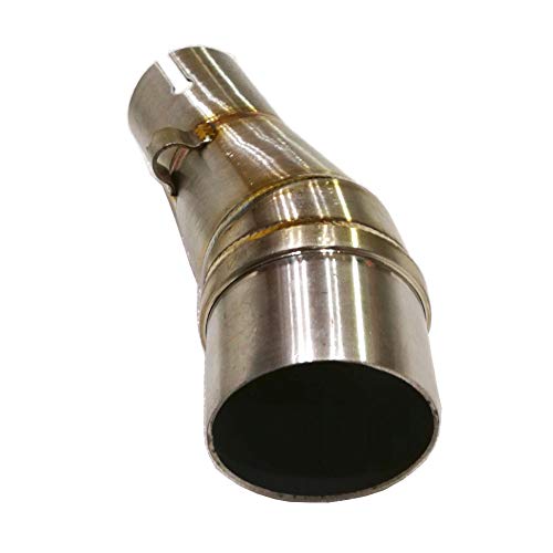 Unlimited Rider Motorcycle Exhaust Middle Pipe Stainless Steel Mid-Pipe 51mm Adapter Inlet Slip-On Connector for Kawasaki Z250 Z300 2008-2017, Ninja 300 EX300 2013-2017, Ninja 250 R EX250 08-12 250R