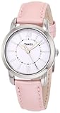 Timex Women's T2N684 Elevated Classics Dress Uptown Chic Pink Metallic Leather Strap Watch