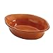 Rachael Ray Cucina Stoneware 12-Ounce Oval Au Gratin, Pumpkin Orange -
