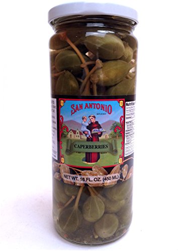 UPC 072113526708, 16 oz Imported Caperberries (Caper Berries) in Vinegar and Salt Brine