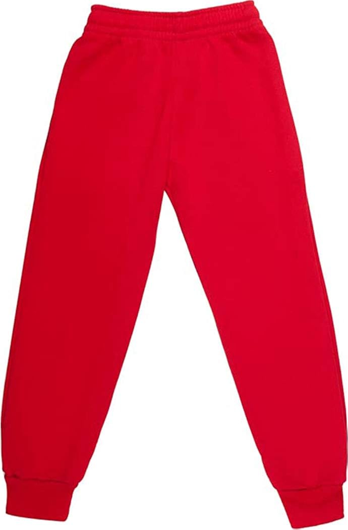 ONLYuniform Kids Fleece Cotton JoggingBottoms Red 22 Waist Size