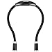 LEPOWER 4 LED Book Light, Rechargeable Neck Lamp, Black, Modern Style, Touch Control, Waterproof, USB Powered