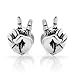 925 Sterling Silver Tiny Victory V Peace Hand Sign 10 mm Post Stud Earrings