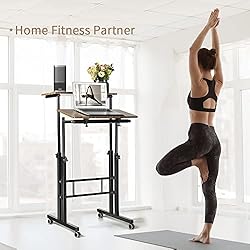 Hadulcet Stand Up Desk, Rolling Laptop