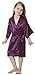 Joytton Kids' Satin Rayon Kimono Robe Bathrobe Nightgown