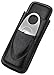 AMANCY Subtle Pocket- Fitable Adjustable 2 Tubes Genuine Leather Black Cigar Case with Cutter Set
