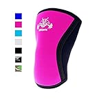 RIMSports Knee Sleeve Support & Compression for Weightlifting, Powerlifting - 7mm (Black) 5mm Neoprene Sleeve for The Best Squats - by [1 Sleeve ]