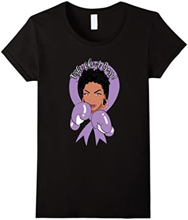 Womens All Cancers Awareness Lavender Ribbon Black Women T-Shirt Large Black