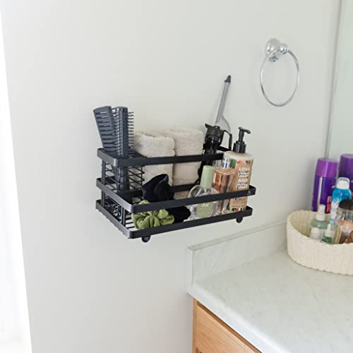 Premium Hair Tool Organizer Wall Mount, 5 Compartments, Stainless Steel