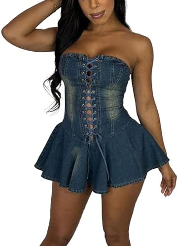 with jean corset dress dupe Vionetta Corset Bodice Denim Midi Dress VICI