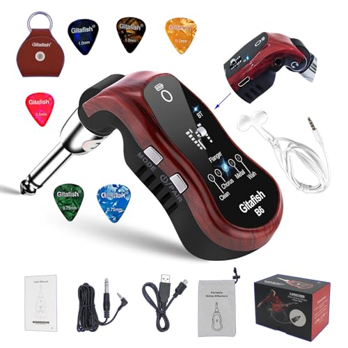 Gitafish Bass Guitar Headphone Mini Amp Bluetooth Electric Bass Micro Amps for Electric Guitar