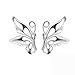Acxico 50% Sterling Silver Little Cute Hollow Out Butterfly Stud Earrings