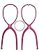 Dreamlover 2 Pack 19.7 Inches Portable Tall Wig Stands for All Wigs, Collapsible Wig Dryer, Durable Wig Display Tool, Travel Wig Stands (Hot Pink)