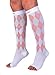 Doc Miller Toeless Compression Socks Women & Men – Open Toe, 20-30mmHg, Knee-High, Lightweight, Calf Support, Shin Splints, Varicose Veins Comfort, 1 Pair, Argyle