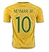 JerzeHero Brazil Neymar Jr #10 Youth 3 in 1 Soccer Gift Set ✓ Soccer Jersey ✓ Shorts ✓ Compression Arm Sleeve ✓ Home or Away ✓ Short Sleeve or Long Sleeve (YM 8-10 yrs, Home Short Sleeve)
