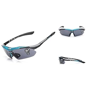 MansWill Sport Zonnebril, Outdoor Winddicht Bril Set, High Definition PC Lens UV400 Bescherming voor Fietsen Hardlopen…