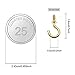 LANSEYQO Mini Ceiling Screw Hooks, 50 Pcs (1/2 inch) Hanging Cup Hooks Brass Plated Screw-in Hooks for Hanging Plants Mug Arts Decorations, Gold
