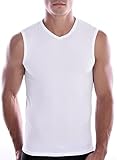 Men's Spandex Athletic V-Neck Muscle Shirt by Gary Majdell Sport