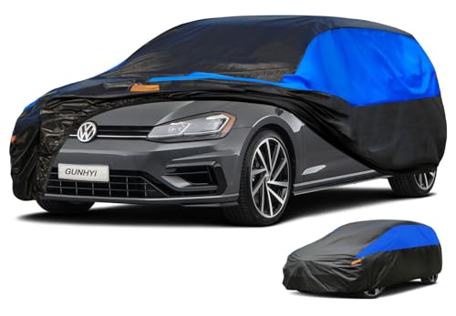 Gunhyi Breathable and Waterproof Outdoor Car Cover for All Weather, Anti-UV Protection Against Dust, Rain, Universal for Golf 308 Captur 1 Series Class A (415-450 cm) 2L