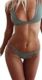 Hot Sale! Women Bikini Set,Canserin Women's 2017 Fashion Two Piece Swimwear Push-Up Padded Bra Swimsuit Beachwear (M, Green)