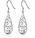 925 Sterling Silver Earrings, BoRuo Filigree Teardrop Earrings